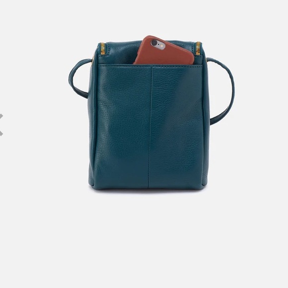 BNWT HOBO “Fern” Crossbody/Shoulder Purse Bag Pebbled Leather Midnight Teal - Picture 3 of 8